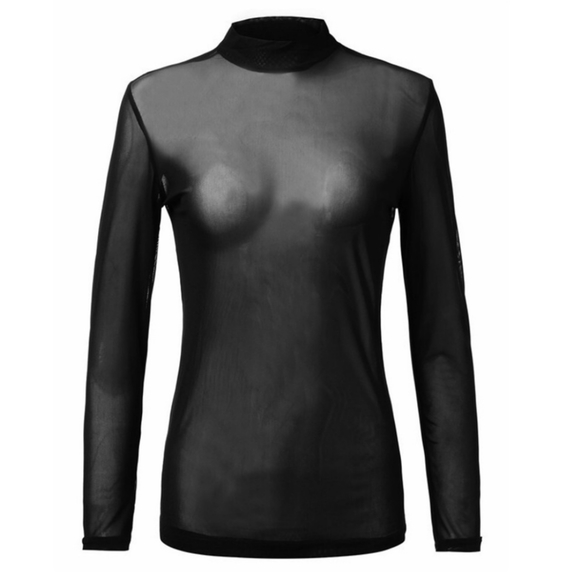 NEW! Sheer Turtleneck Top - Picture 5 of 6